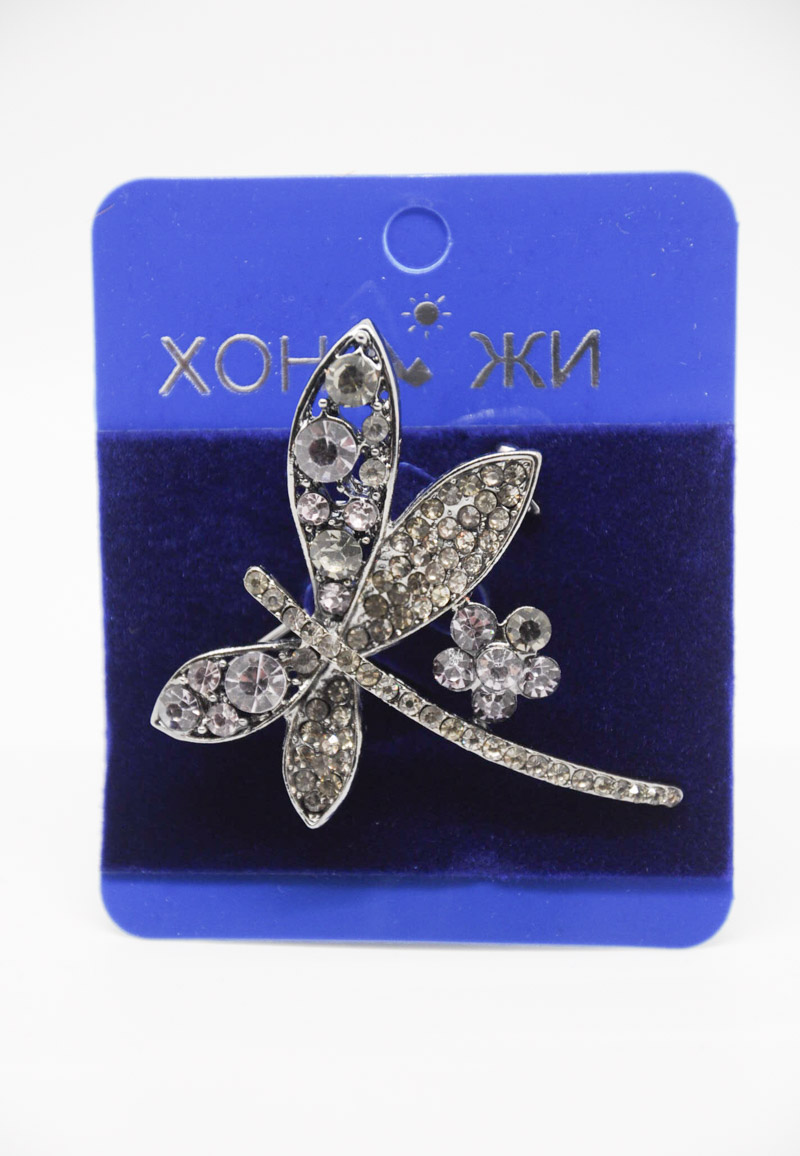 Брошь женская со стразами (5 см.) арт. 157900 Брошь женская со стразами (5 см.) арт. 157900